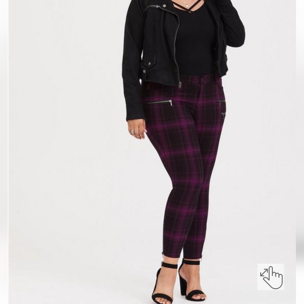 Torrid Berry Plaid Pointe pants